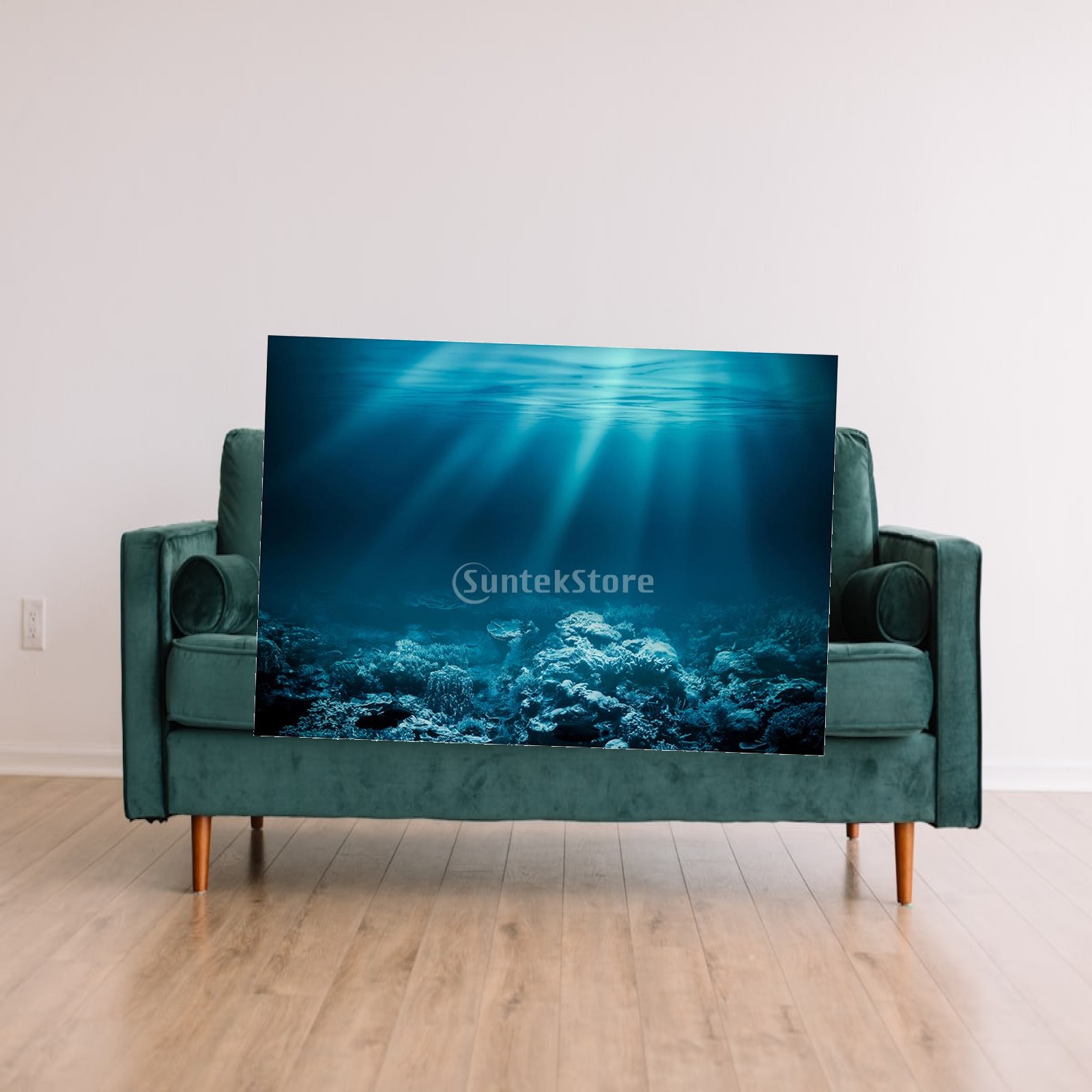 Fish In Aquarium Picture - ملصق خلفية حوض السمك ثلاثي الأبعاد