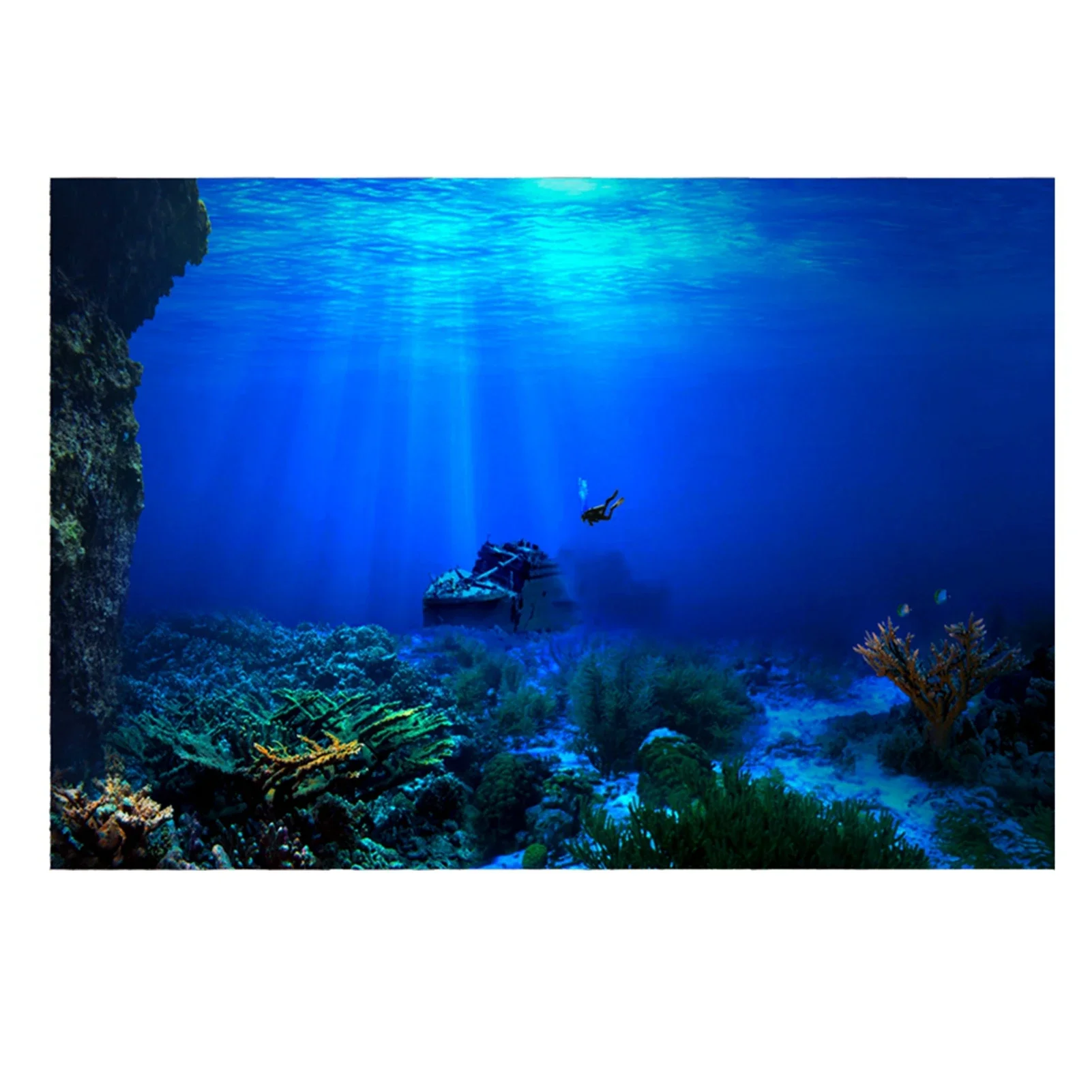 Fish In Aquarium Picture - ملصق خلفية لحوض السمك ثلاثي الأبعاد