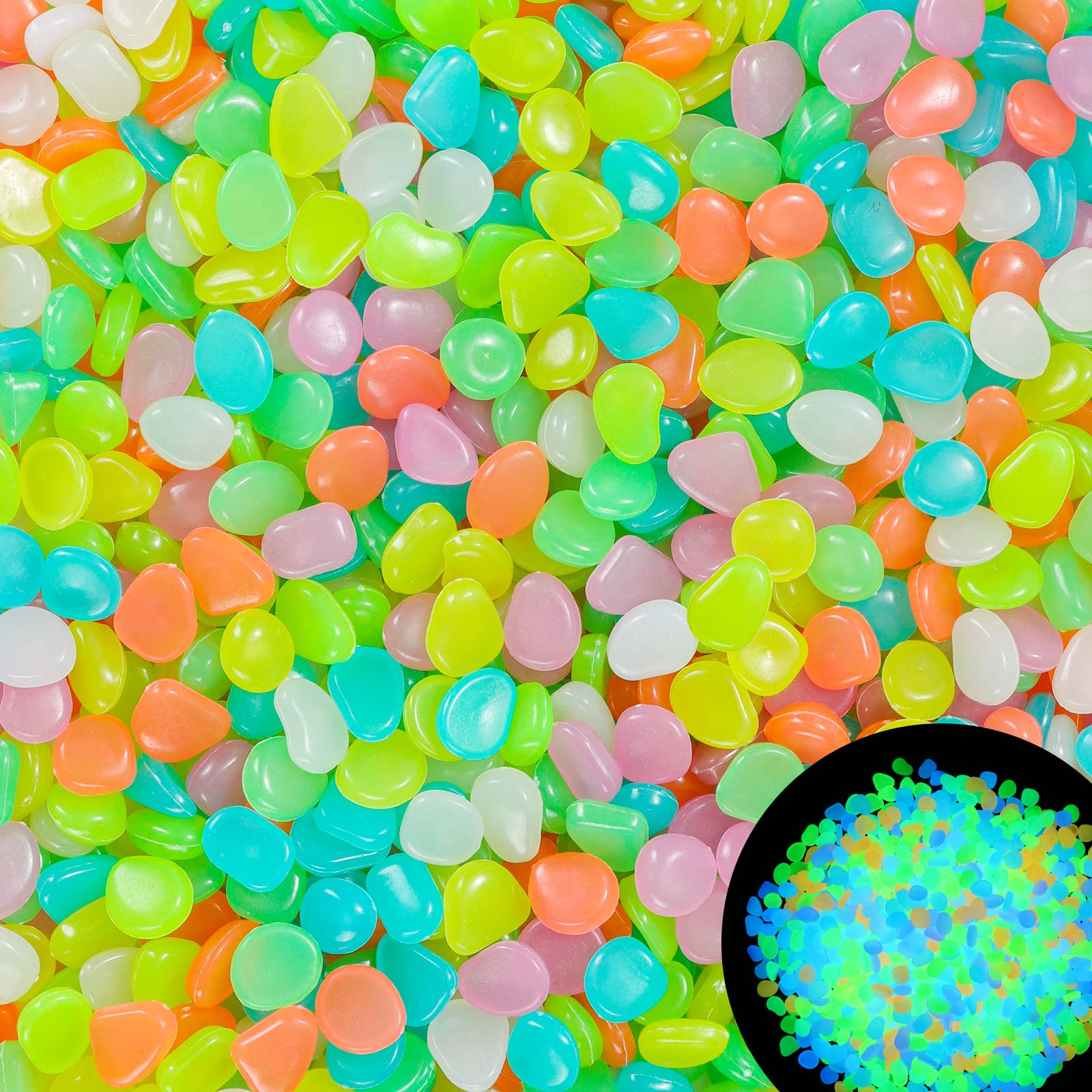 Aquarium Fish Glow In The Dark - 100 قطعة يتوهج في الظلام حديقة