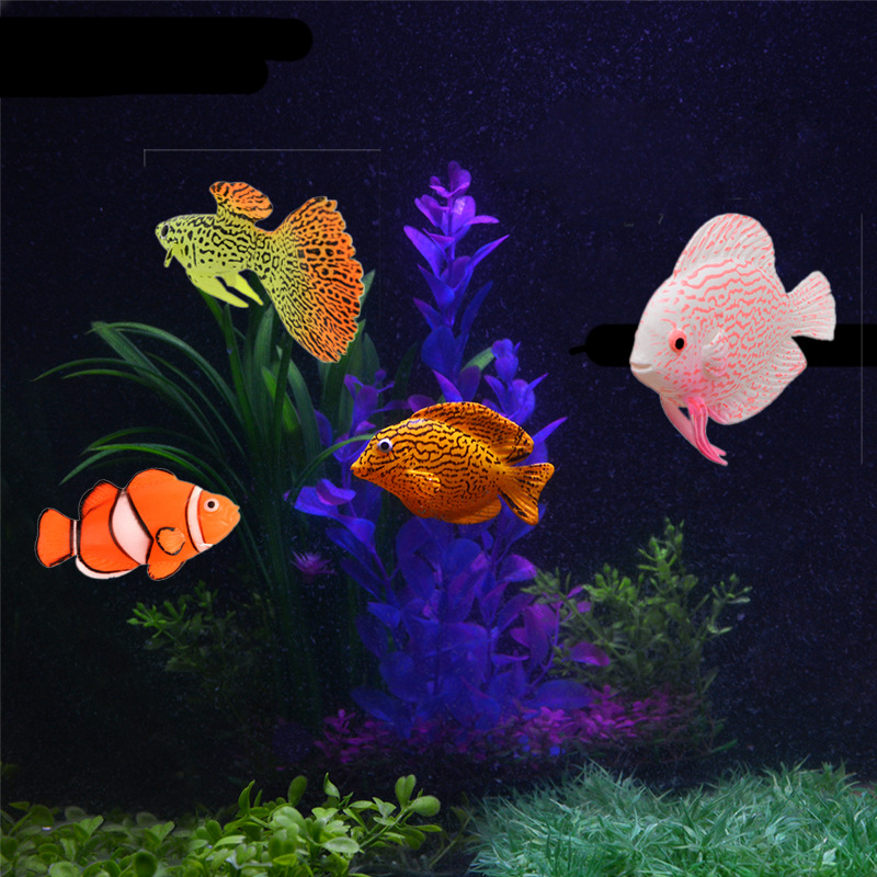 Aquarium Fish Glow In The Dark - زينة حوض السمك المضيئة في الظلام