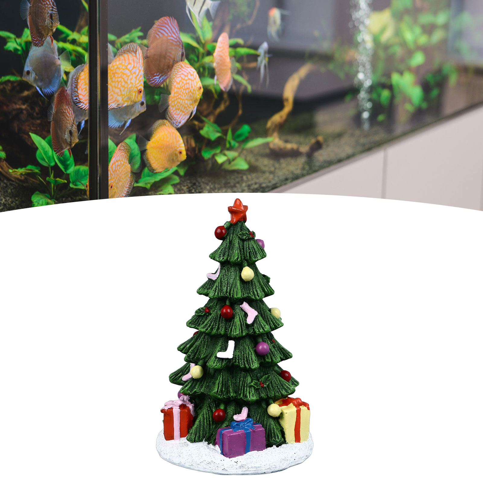 ZK20 Christmas Fish Tank Ornam - مراجعة Aquarium Fish Beautiful وسعره