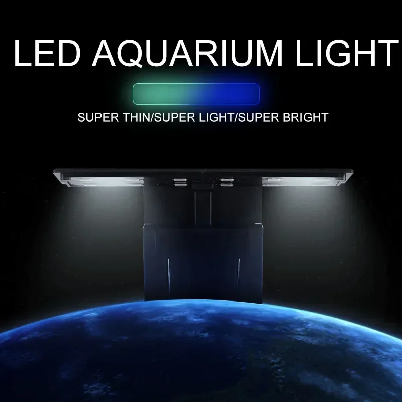 رقيقة جدا LED حوض السمك ضوء 5  - مراجعة Fish In Aquarium Picture وسعره