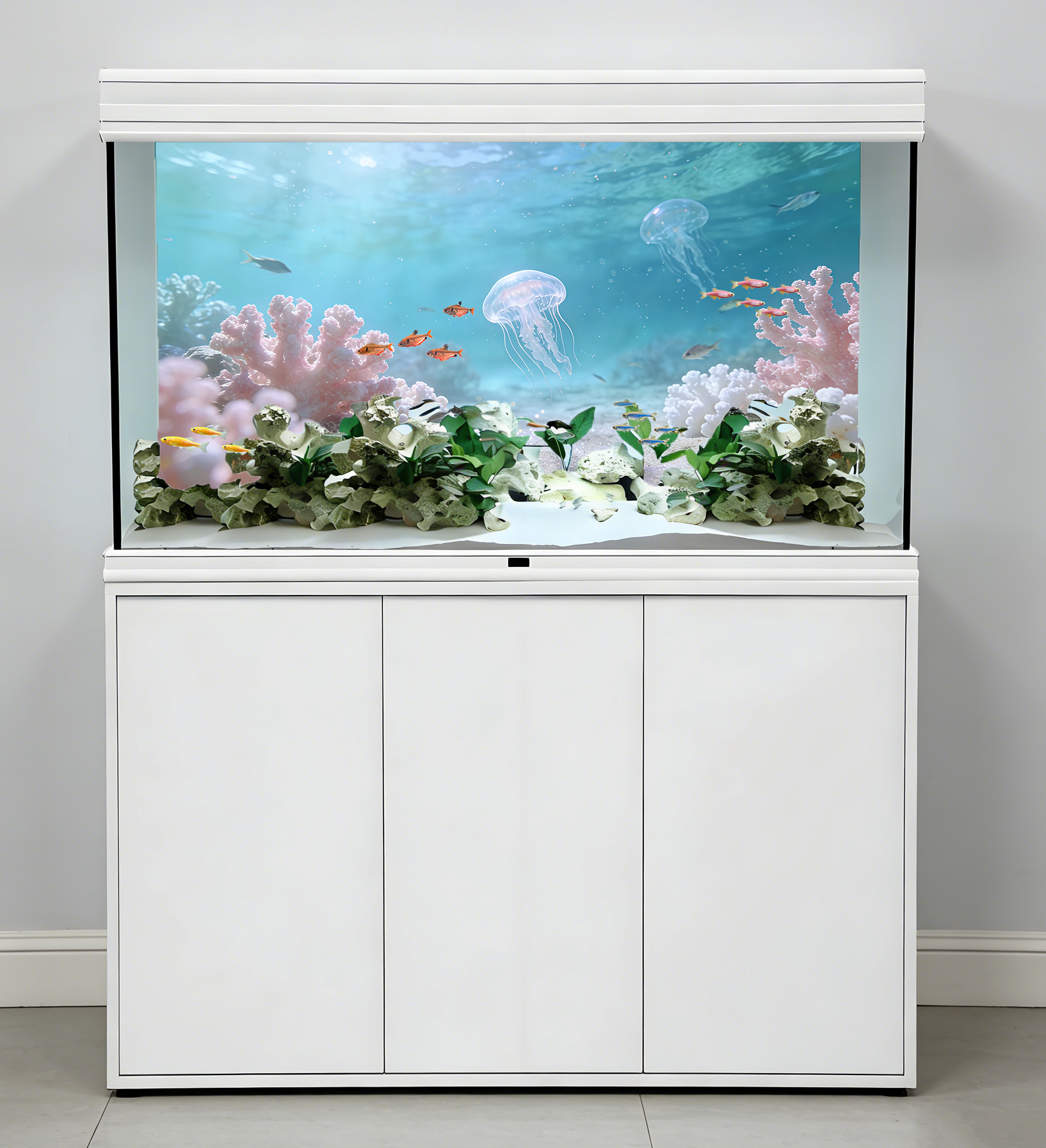 ملصق خلفية لحوض السمك، تصميم ق - مراجعة Aquarium Fish Usa وسعره
