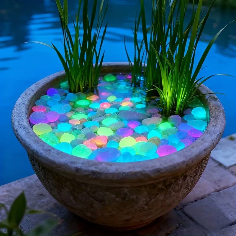 200 قطعة من الحصى المضيء في ال - مراجعة Aquarium Fish Glow In The Dark وسعره
