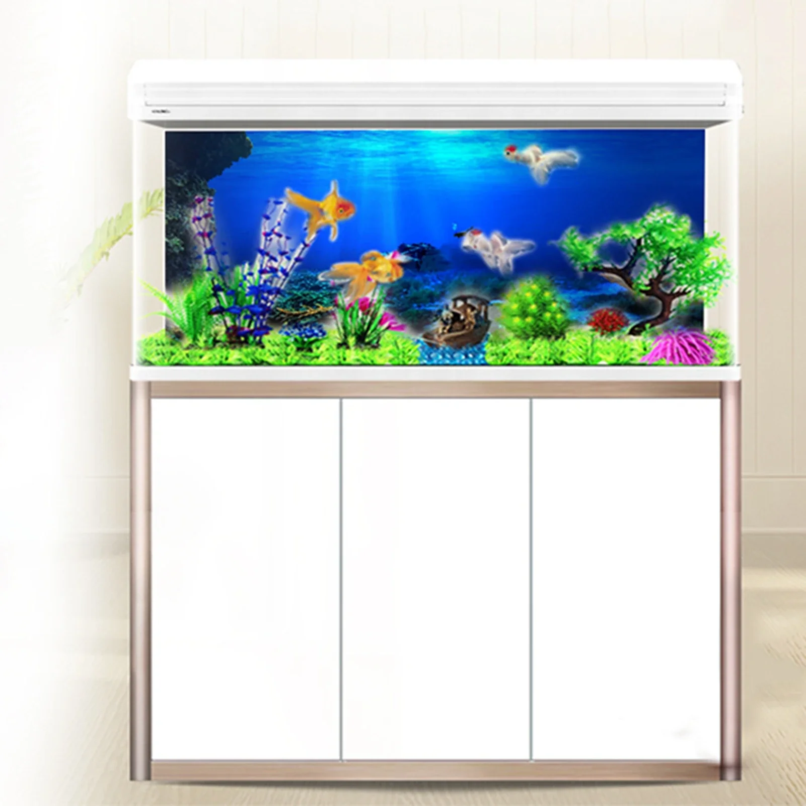 ملصق خلفية لحوض السمك ثلاثي ال - مراجعة Fish In Aquarium Picture وسعره