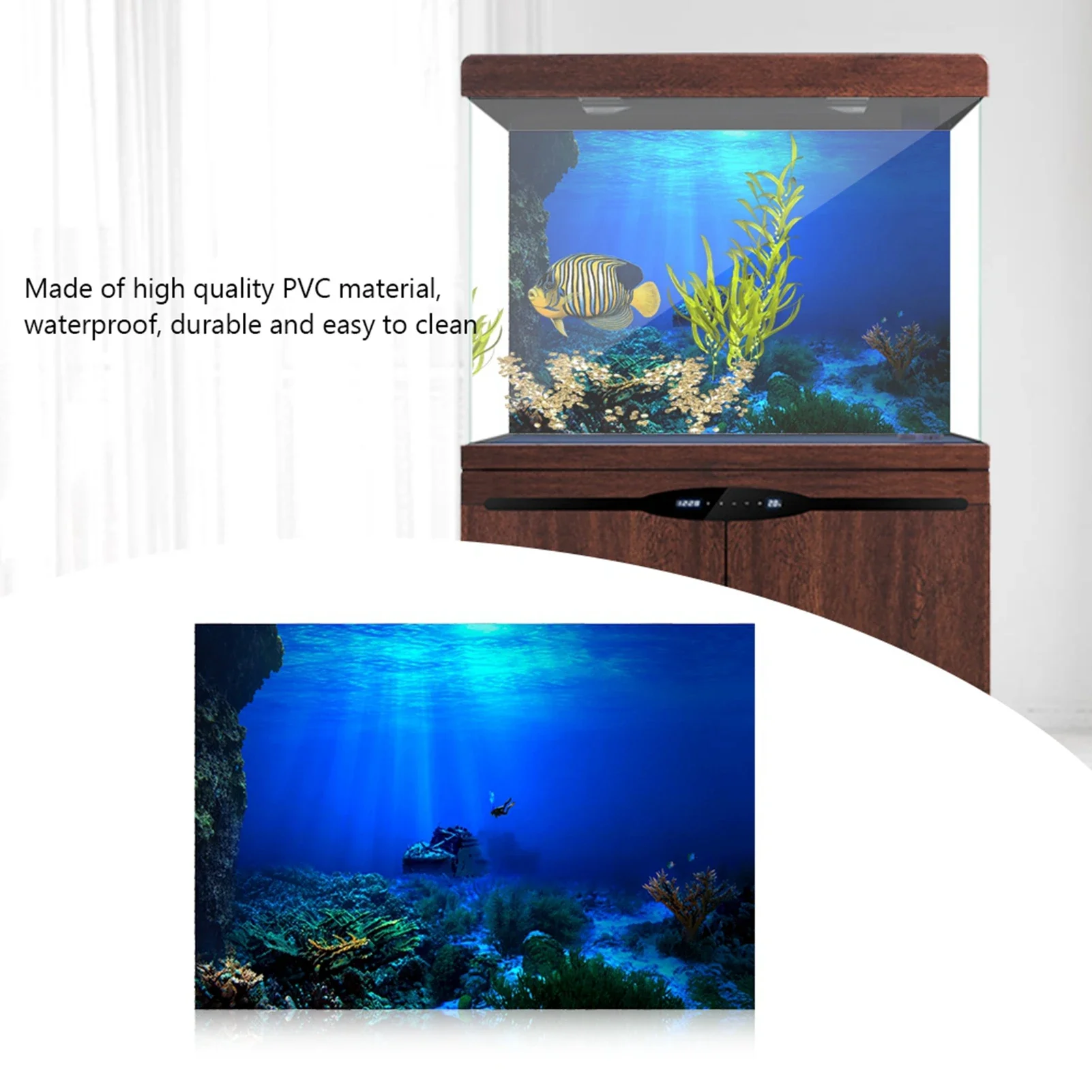 ملصق خلفية لحوض السمك ثلاثي ال - مراجعة Fish In Aquarium Picture وسعره