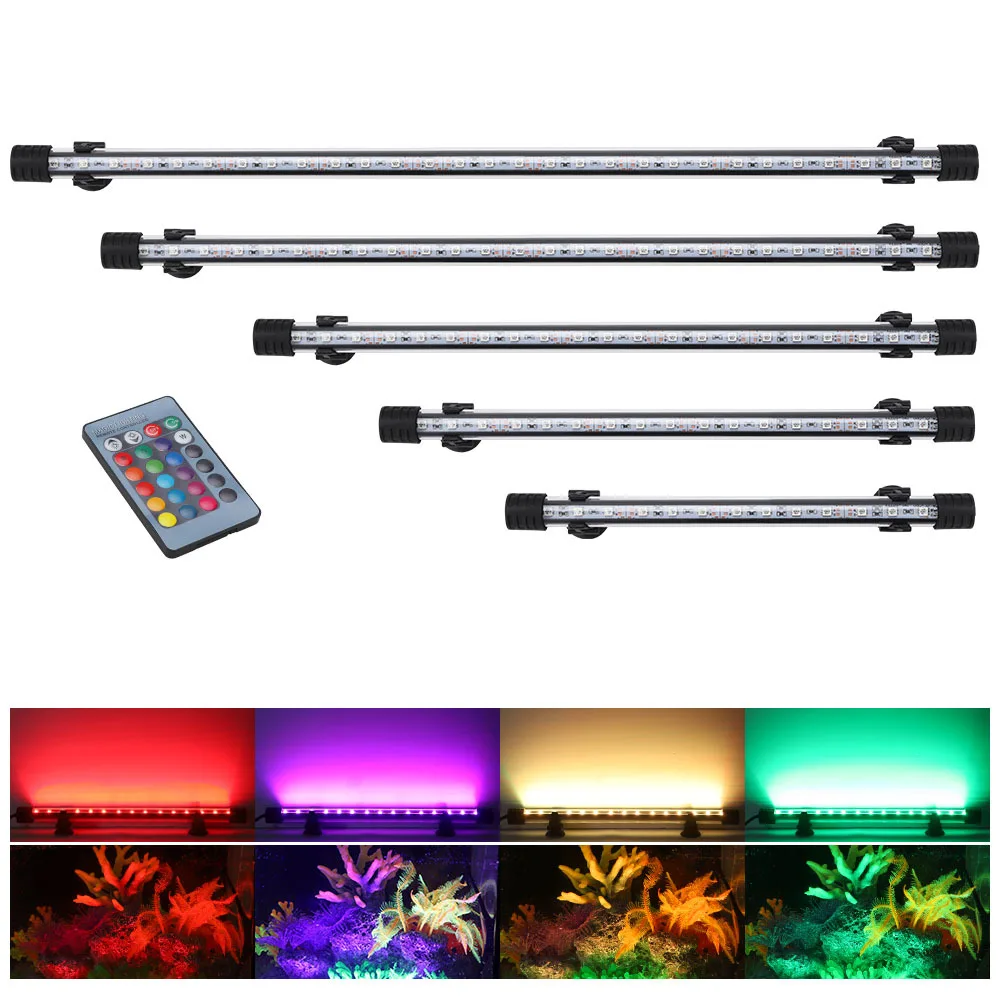مقاوم للماء RGB LED أضواء حوض  - مراجعة Fish In Aquarium Picture وسعره
