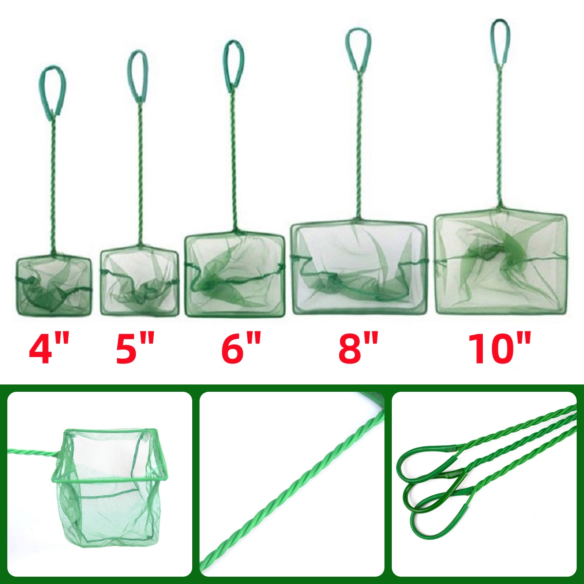 شبكة صيد السمك المحمولة المصنو - مراجعة Aquarium Fish Green وسعره